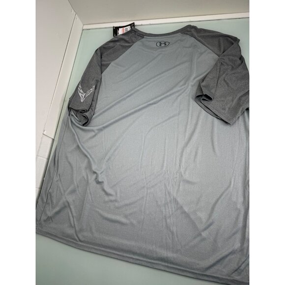 Under Armour Chevy Corvette Racing Men Performance Shirt 3XL XXXL Heather Gray - Picture 4 of 9
